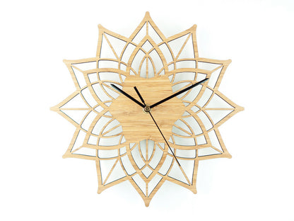 Lotus Bamboo Timepiece - Elegant Wall Clock