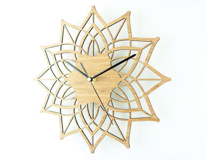 Lotus Bamboo Timepiece - Elegant Wall Clock