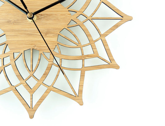 Lotus Bamboo Timepiece - Elegant Wall Clock