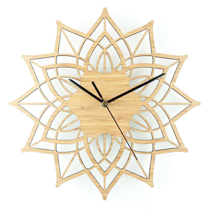 Lotus Bamboo Timepiece - Elegant Wall Clock