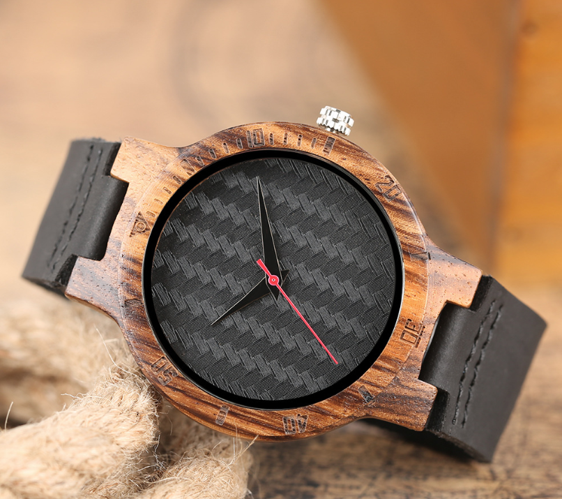 Men's Bamboo Wood Quartz Watch
